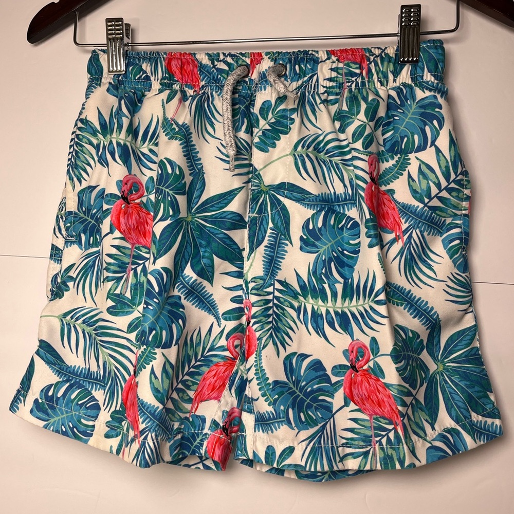 Endless Summer Swim Shorts Boys Size 12 Pink Flamingo Swim Trunk Shorts